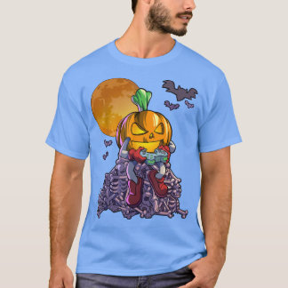 Camiseta Gamer Pumpkin Jack O Lanten Video Game Hall