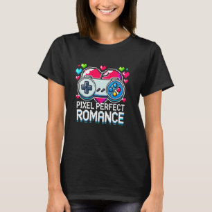 Camiseta Gamer Romance Videos games Heart Pixel Art Gaming 