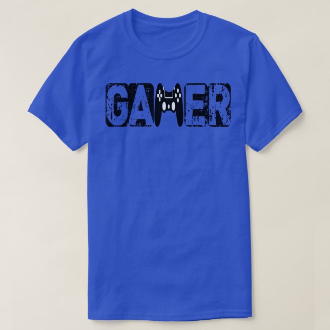 Camiseta Gamer TShirt Engraçado Gamer Logotipo Design Gift (Frente do Design)