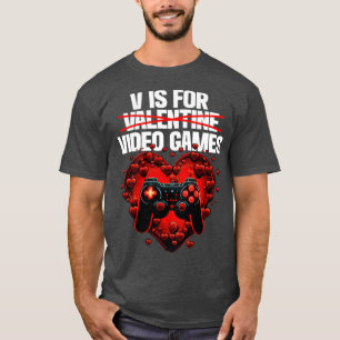 Camiseta Gamer V É Para Videos games De Namorados2