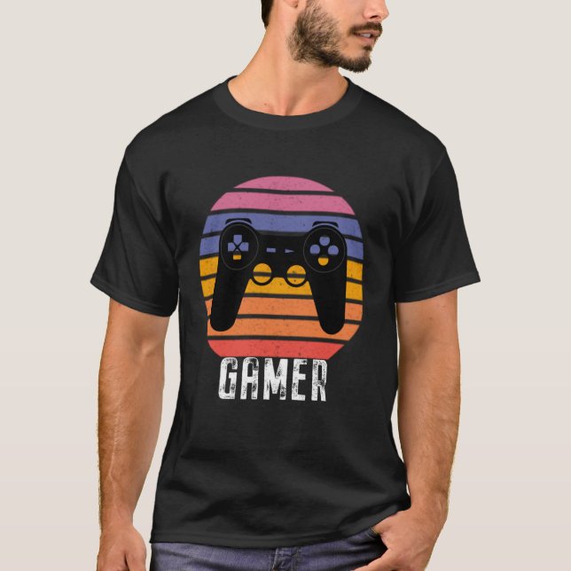 Camiseta Gamer Video Retro Controller Games Gaming Boys Gir (Frente)