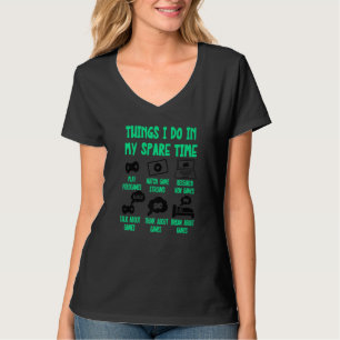 Camiseta Gamer Videogame Coisas Que Eu Faço Em Meu Tempo Li