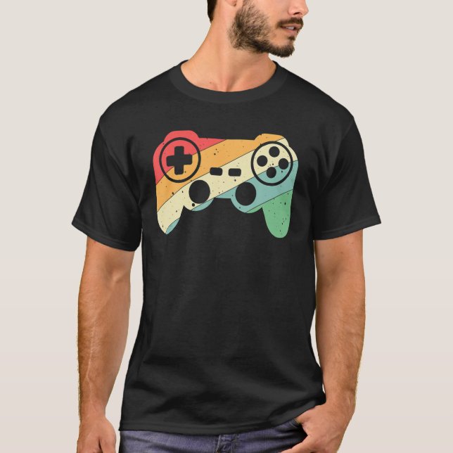Camiseta Gamer Vintage Retro Video Game Controller Jogos (Frente)