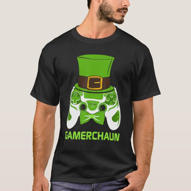 Camiseta Gamerchaun Irish Gamer Paddys Men Rua Patrick Day  (Frente)