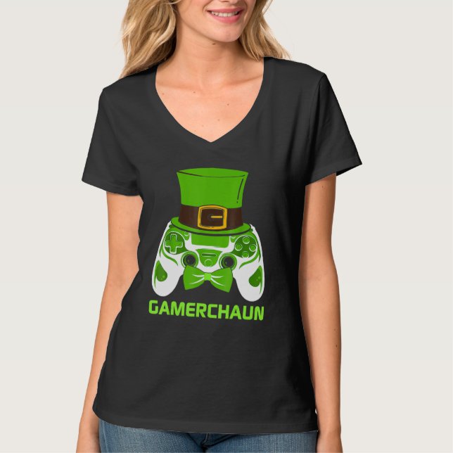 Camiseta Gamerchaun Irish Gamer Paddys Men Rua Patrick Day  (Frente)