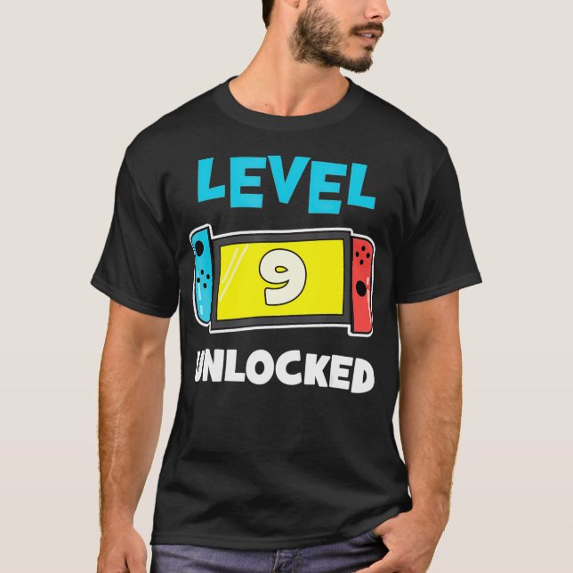 Camiseta Gamers 9º Aniversário Gam de Vídeo Gift. (Frente)