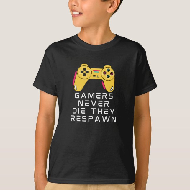 Camiseta Gamers Nunca Morrem Eles Respiram (Frente)