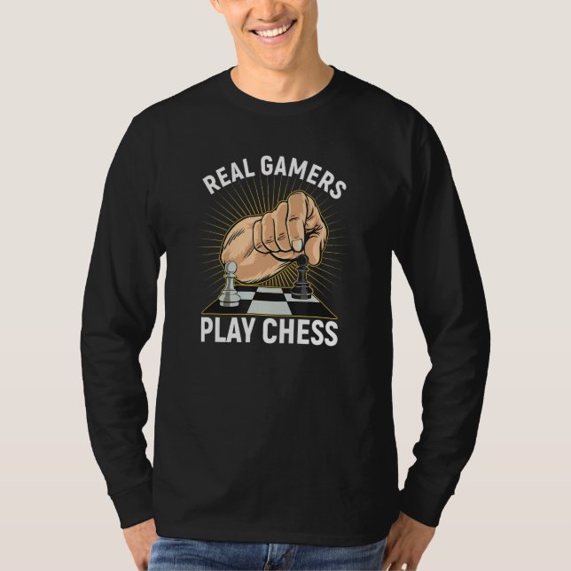 Camiseta Gamers Reais Jogam Chess Player Torname (Frente)