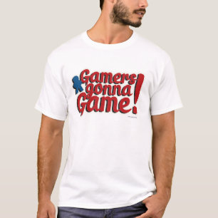 Camiseta Gamers Vão Jogar Slogan de Quadro de Diversão