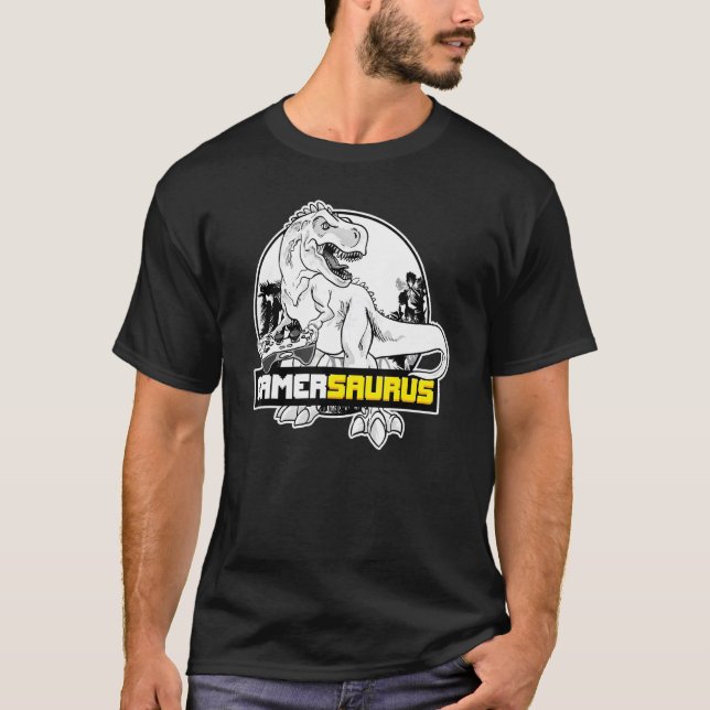 Camiseta Gamersaurus Gamer Dinossaur Jogos (Frente)