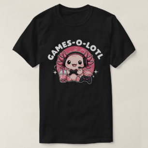 Camiseta Games-O-Lotl Axolote Gamer Fofo Kawaii Ga