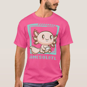 Camiseta Gamesolotl Axolotl Fish Tocando Videos games Lizar