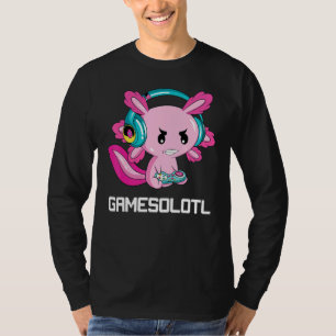Camiseta Gamesolotl Axolotl Kids Meninos Toddler Video Game