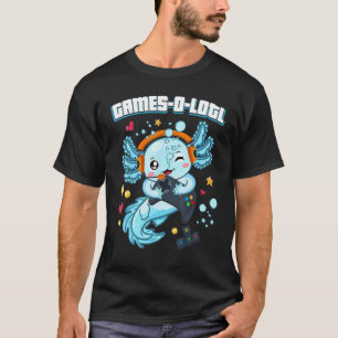 Camiseta Gamesolotl Axolotl Video Gamer Axolotl Peixes Men