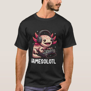 Camiseta Gamesolotl Axolotl Video Gamer Kawaii Anime Gifes