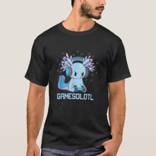 Camiseta Gamesolotl Axolotl Video Gamer Kawaii Anime Gifes