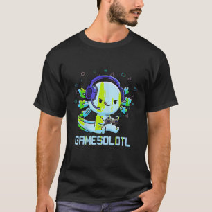 Camiseta Gamesolotl Axolotl Video Gamer Kawaii Anime Gifes
