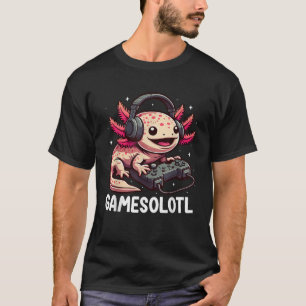 Camiseta Gamesolotl Axolotl Video Gamer Kawaii Anime Gifes