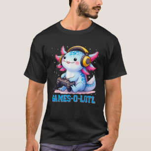 Camiseta Gamesolotl Axolotl Video Gamer Kawaii Anime Gifes