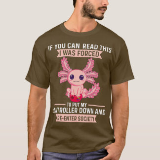 Camiseta Gamesolotl Axolotl Videos games De Reprodução Para
