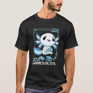 Camiseta Gamesolotl Gamer Axolotl Peixes Jogando Videos gam
