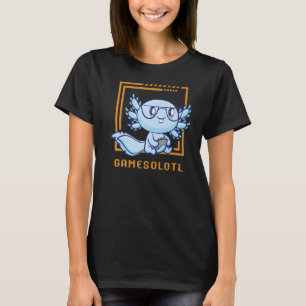 Camiseta Gamesolotl Gamer Axolotl Tocando Videos games Walk