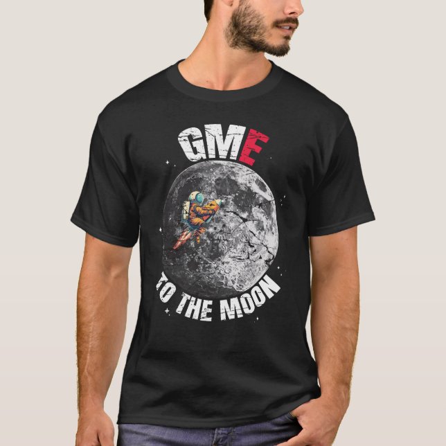 Camiseta Gamestop Para A Unidade Populacional Da Lua GME (Frente)