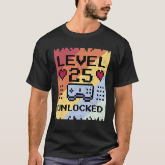 Camiseta Gami 25 de Aniversário do Garoto Gamer Desbloquead