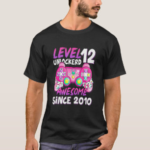 Camiseta Gaming 12th Birthday Level 12 Unlocked Video Game