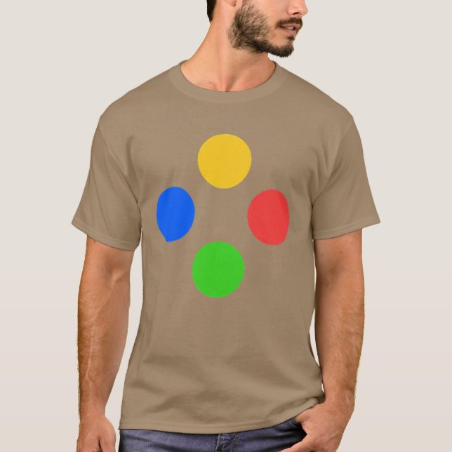 Camiseta Gaming Controller Buttons ABXY friends (Frente)