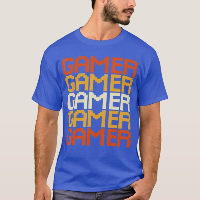 Camiseta Gaming Controller Computer Sport Gamer Gift Retro  (Frente)