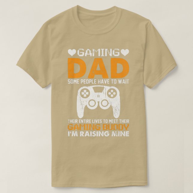 Camiseta Gaming Dad Console Gamer Video Game Player Fathers (Frente do Design)