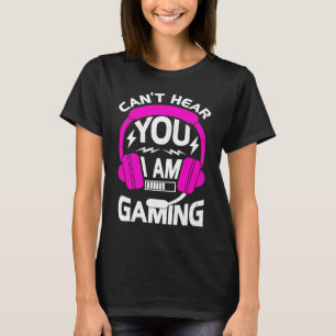 Camiseta Gaming de garota que eu não consigo te ouvir, esto