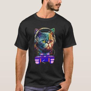 Camiseta Gaming Exotic Shorthair Cat Player Animal Video Ga