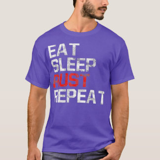 Camiseta Gaming Funny Meme EAT SLEEP RAID REPEAT Game