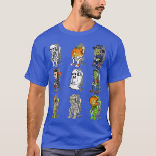 Camiseta Gaming Halloween Skeleton Vampire Gamer Zombie Boy