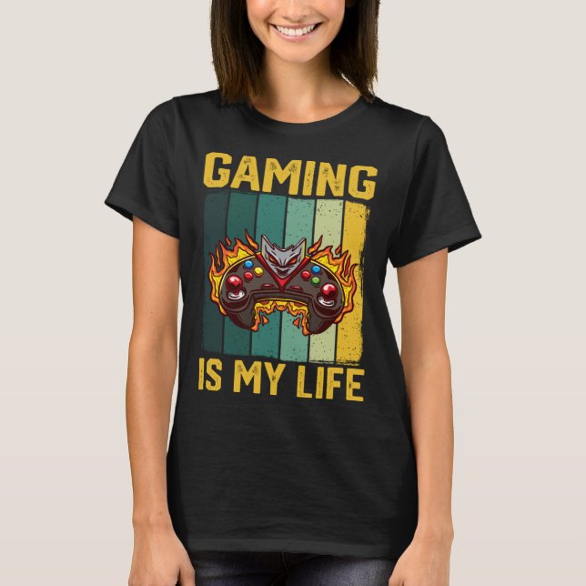 Camiseta Gaming Is My Life  Video Gaming (Frente)
