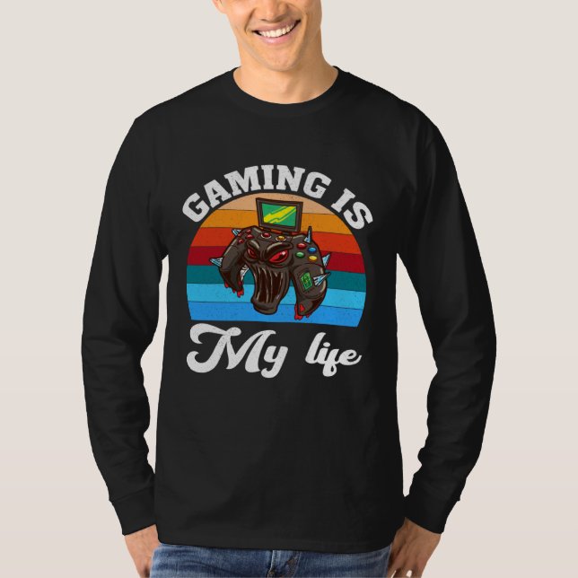 Camiseta Gaming Is My Life  Video Gaming   2 (Frente)