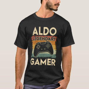 Camiseta Gaming Personalizado Nome Aldo Gamer Legendário