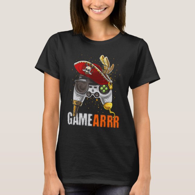 Camiseta Gaming Pirate Hat controller Video Game Controller (Frente)