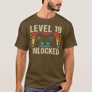 Camiseta Gaming Vintage 19º Aniversário Presente 19 Anos