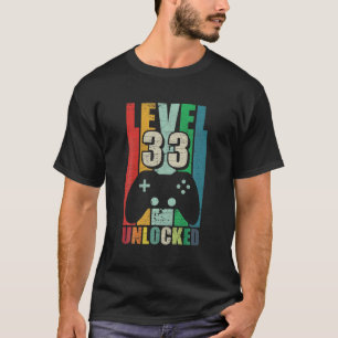 Camiseta Gaming Vintage 33Rd Aniversário Com 33 Anos De Id