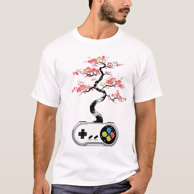 Camiseta Gaming Zen - Bonsai Tree Controller (Frente)