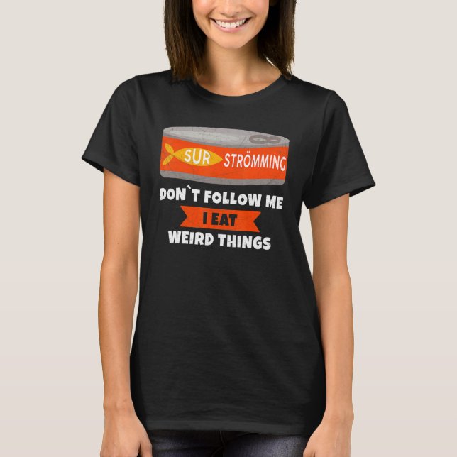 Camiseta Gammelfish Fundido Surstring Fish Tin Dizendo (Frente)