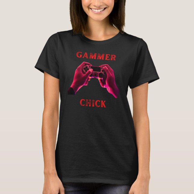 Camiseta Gammer pintinho fummy gamer dizendo meninas (Frente)