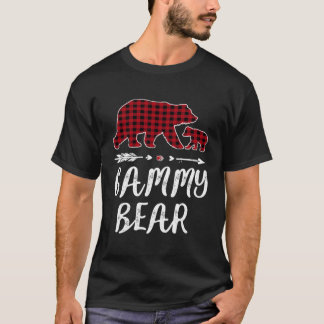 Camiseta Gammy Bear Christmas Pajama Red Xadrez Buffalo Fam