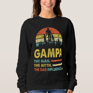 Camiseta Gampa O Homem O Mito A Má Influência Dia dos Pais 