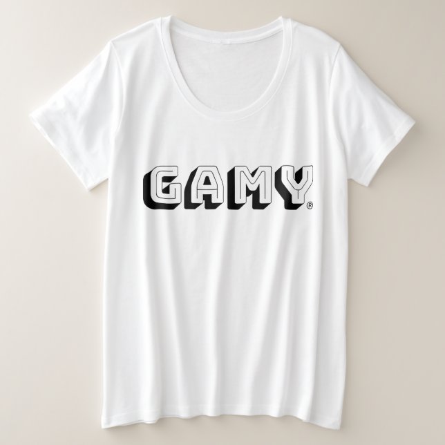 Camiseta GAMY® Black Logo Damen (Frente do Design)