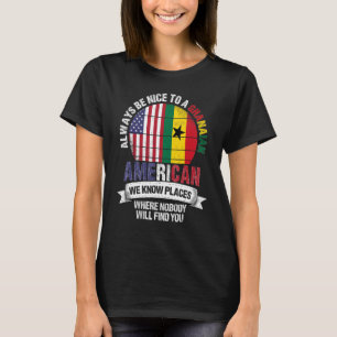 Camiseta Gana-americana Conhecemos Lugares onde Country Gha