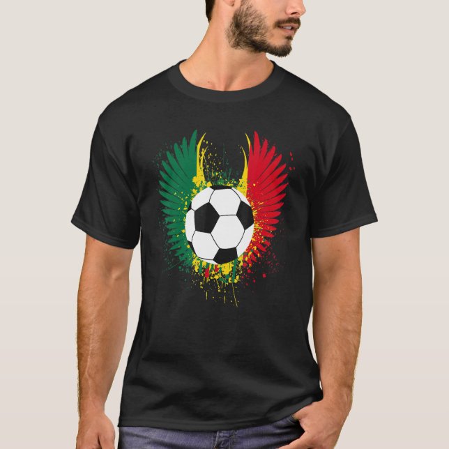Camiseta Gana Bandeira Futebol Wings Futebol ganês (Frente)